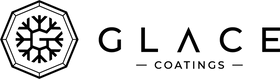 Glace Coatings logo with a clear background, the logo is black with a snowflake symbol